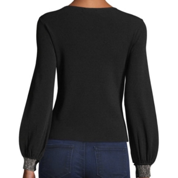 MILLY Rhinestone-Cuff Pullover - Picture 3 of 6